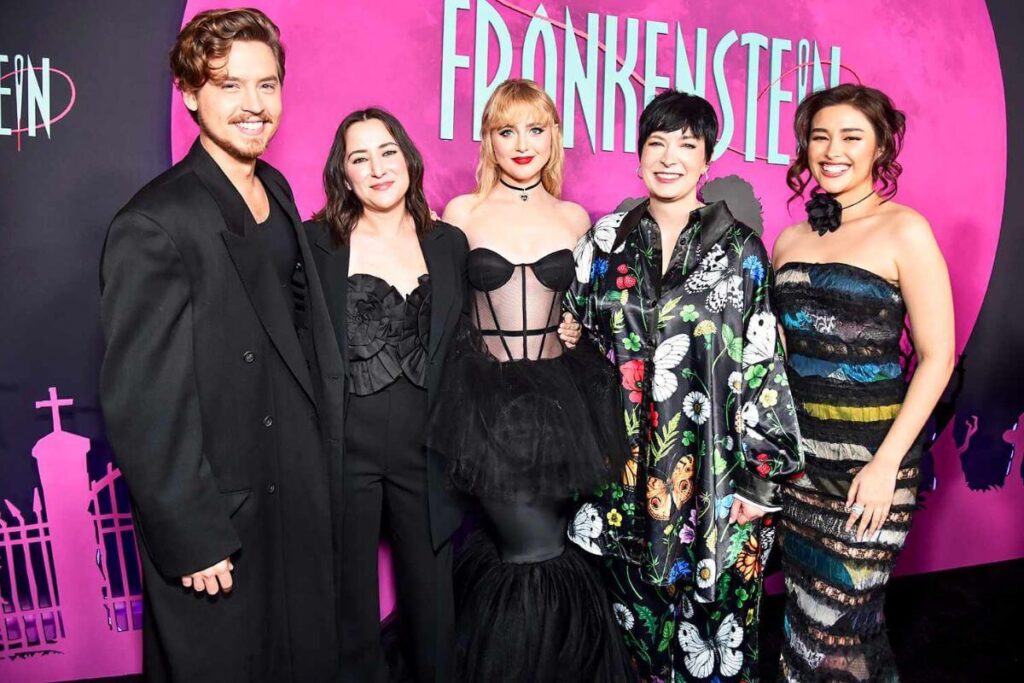 Diablo Cody avec les principaux acteurs de Lisa Frankenstein