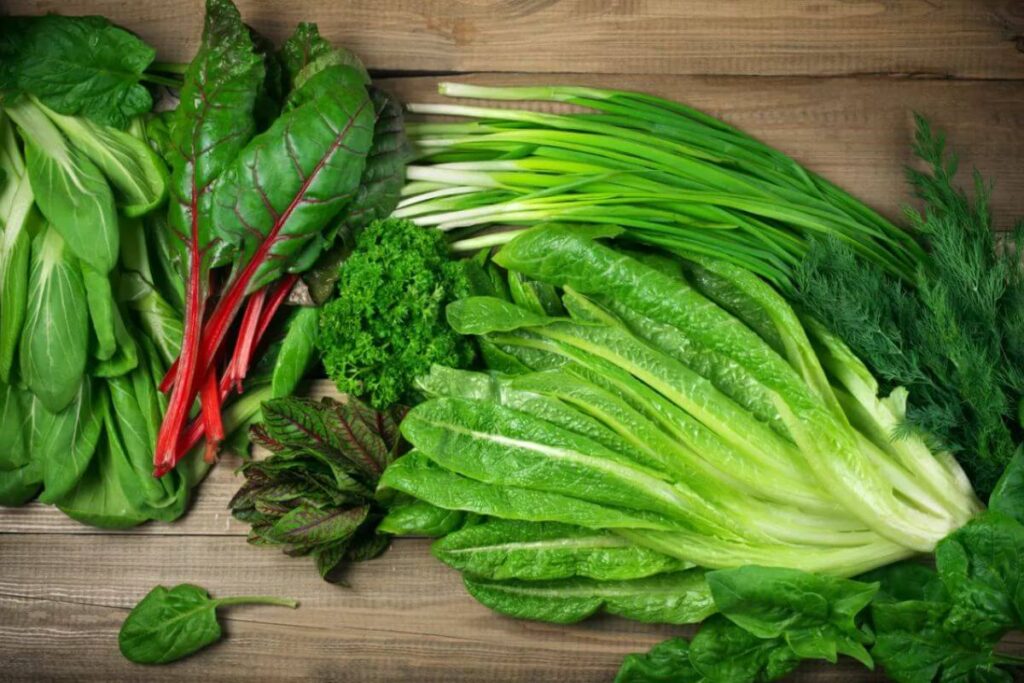 Légumes feuilles vert foncé magnésium calcium